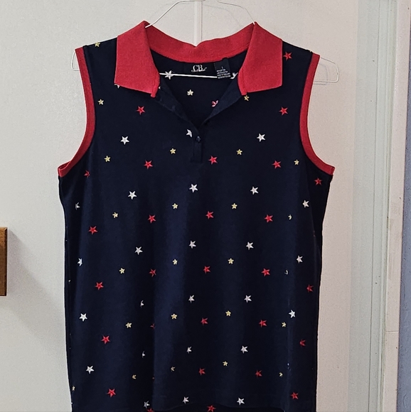 Patriotic Henley top shirt RWB - Picture 2 of 4